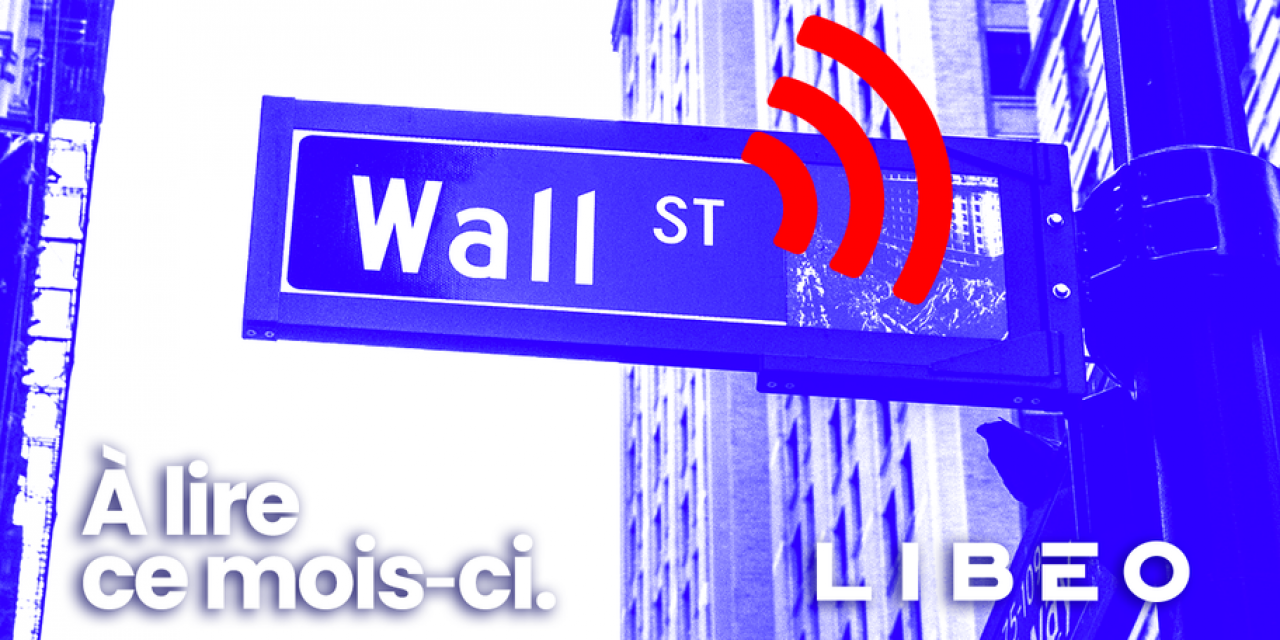Libéo logo in front of a Wall Street sign