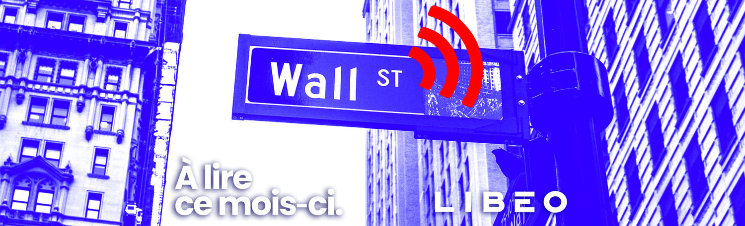 Libéo logo in front of a Wall Street sign