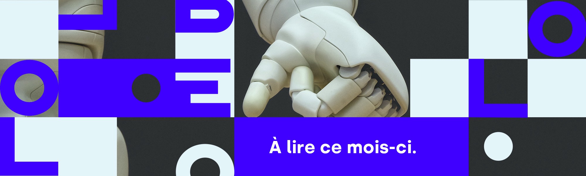 Logo de Libéo devant des mains de robot