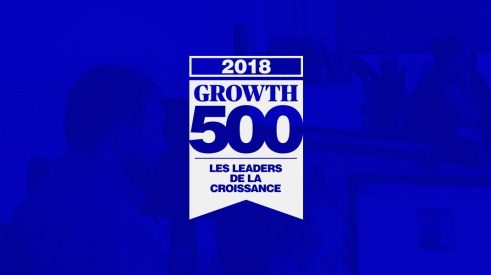 Logo du Growth 500 sur fond bleu