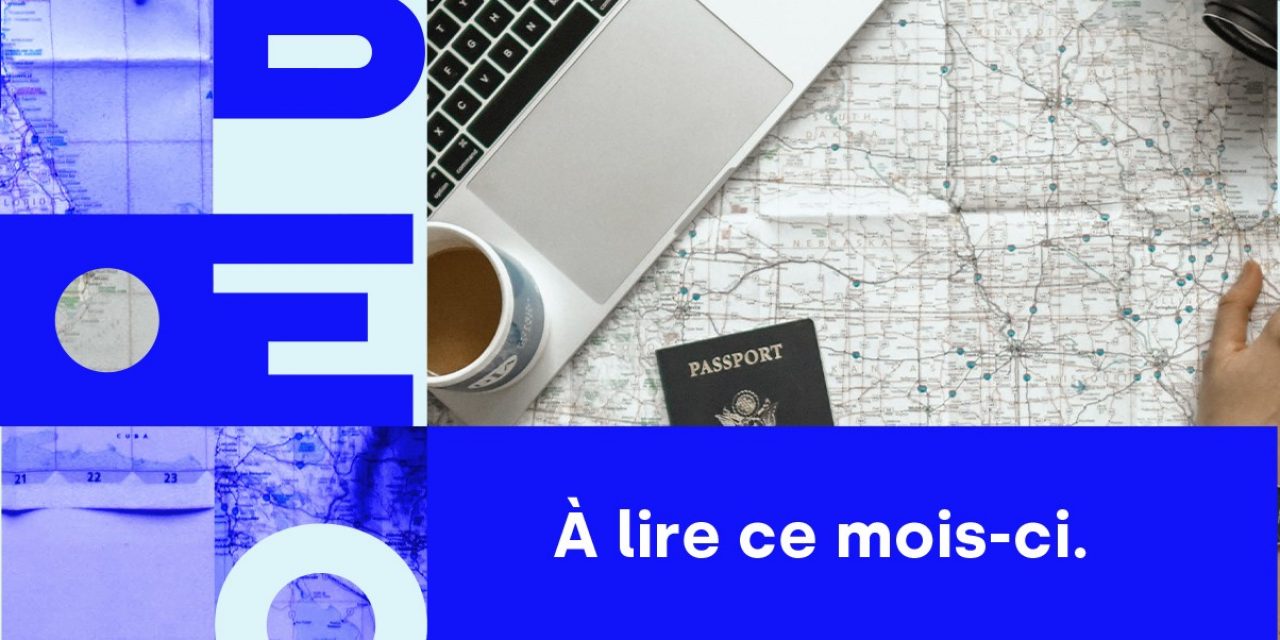 Bannière avec le nom de Libéo et l'image d'une carte de voyage et un passeport pour présenter juillet 2020