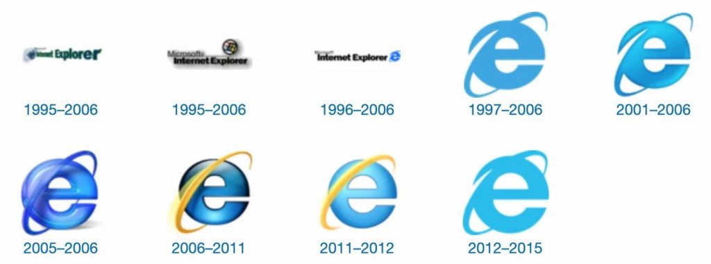 internet explorer logo history